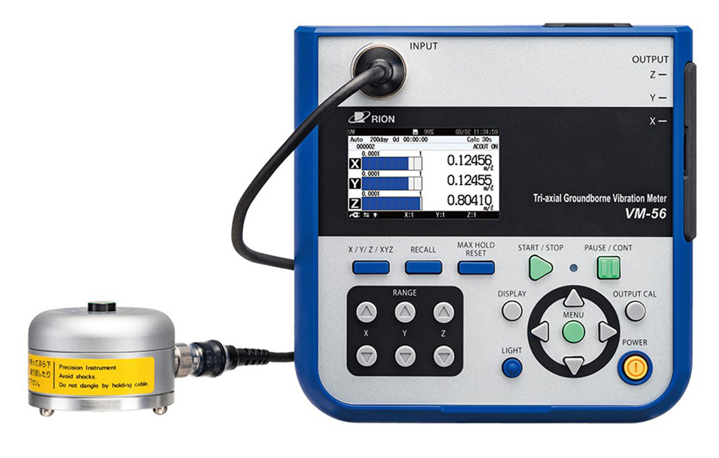 Rion VM-56 Tri-axial Groundborne Vibration Meter